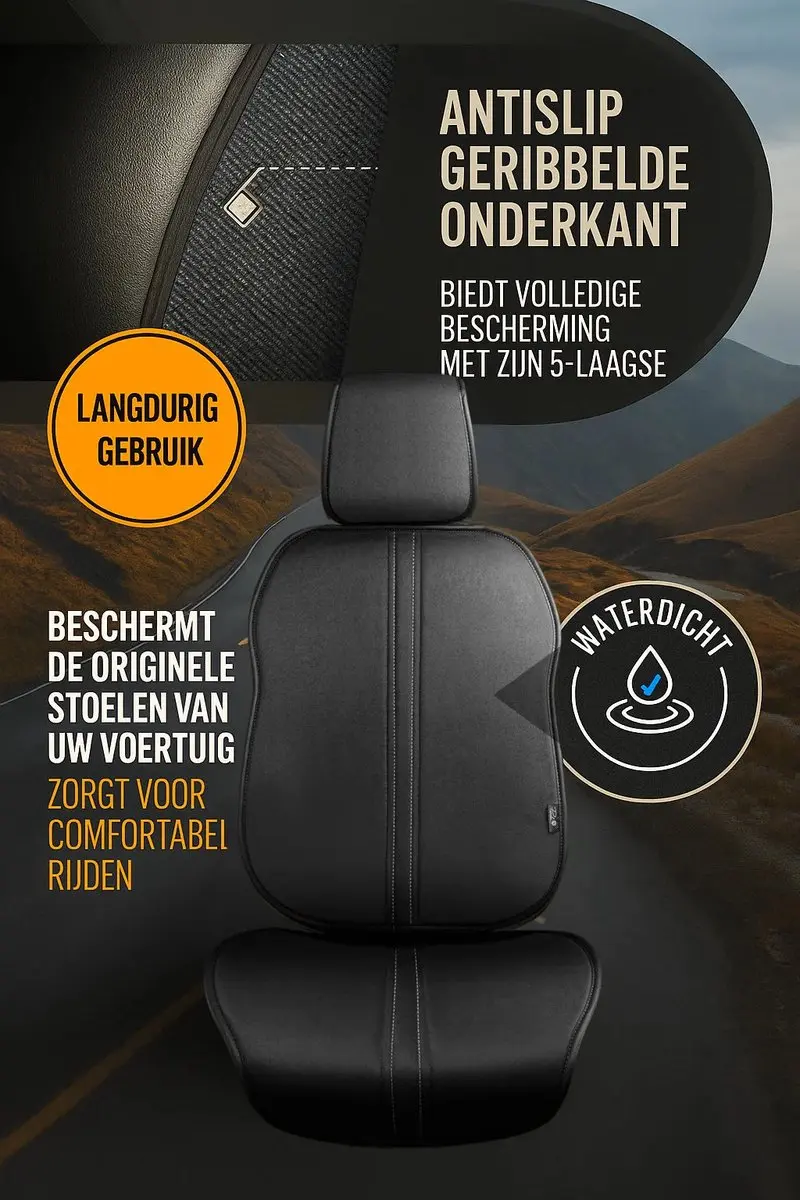 Panda Universele Autostoelhoezen Assos Zwart - Airbag Compatibel