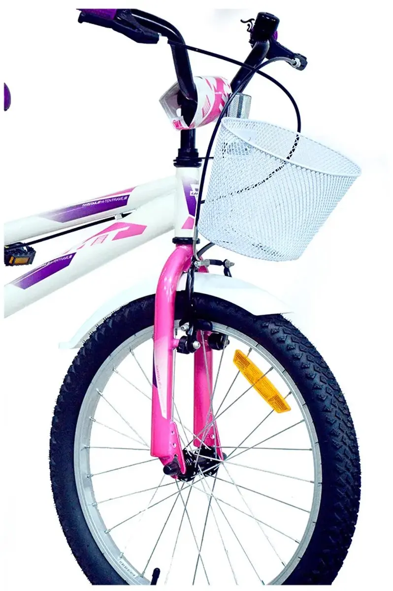 Umit Calypso 20 Inch Fiets - 1 Versnelling - Wit/Rosa