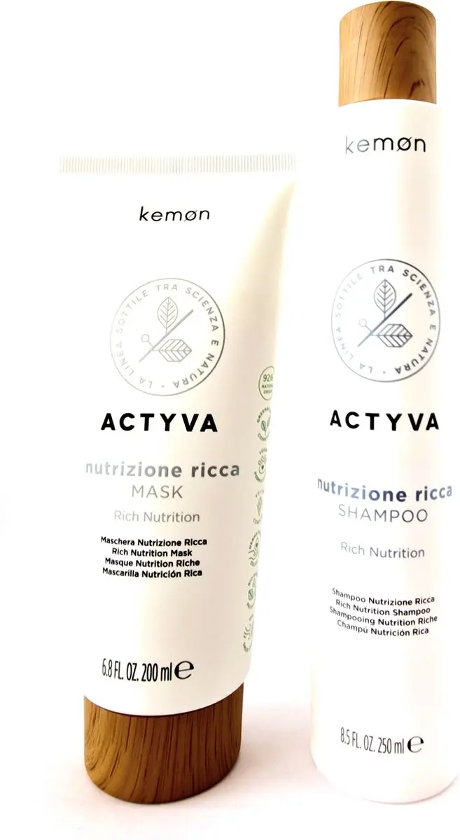 Kemon Actyva Rich Nutrition Duo Shampoo & Mask - 250ml + 200ml