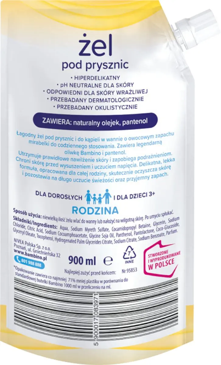 Bambino Family Eco-Supplement Mirabelle Douchegel 900ml