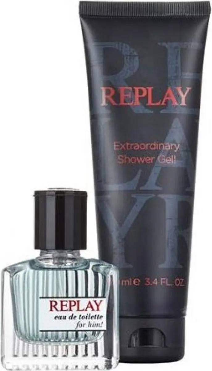 Replay Essential for Him Geschenkset - 130ml (30ml EDT + 100ml Douchegel)