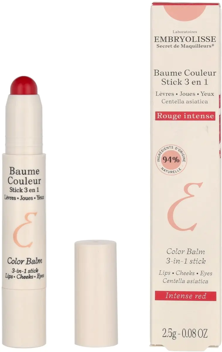 Embryolisse Color Balm 3-in-1 Stick Intense Red - 2.5g