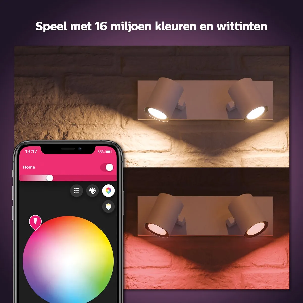 Philips Hue Argenta Opbouwspot 2-spots - RGBW Wit - afbeelding 6 van 6