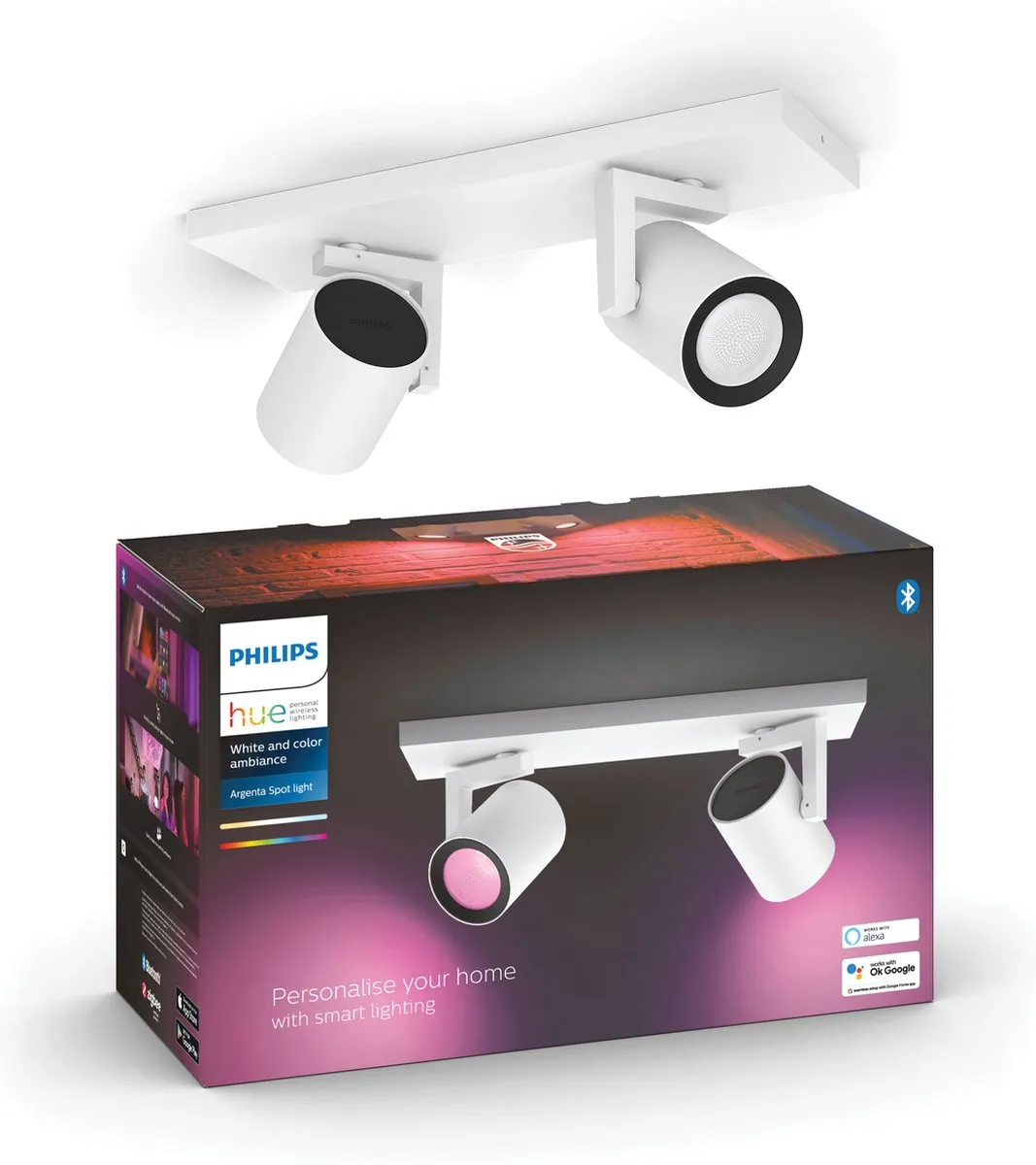 Philips Hue Argenta Opbouwspot 2-spots