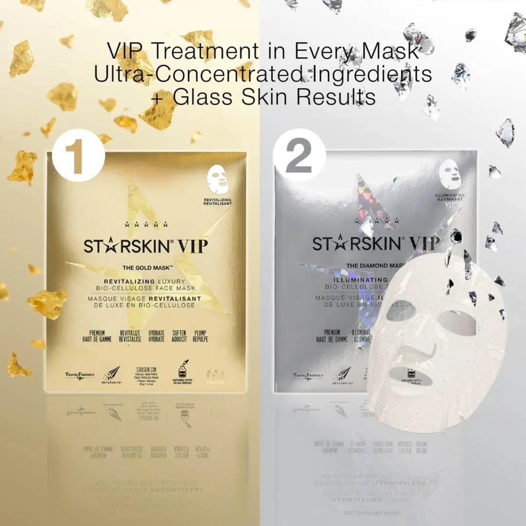 Starskin VIP Gold Mask Gezichtsmasker - 4 Stuks 30ml - Goud