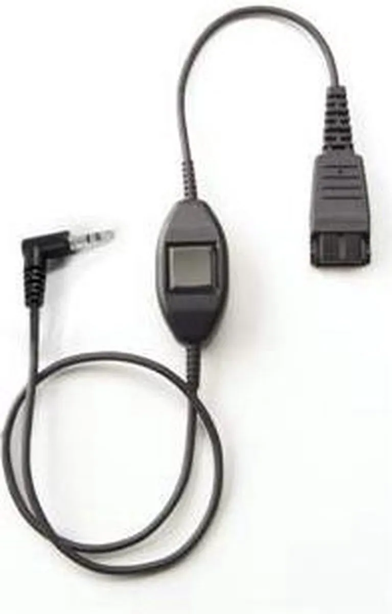 Jabra QD Cord Verloopstuk met PTT - Zwart - afbeelding 2 van 3