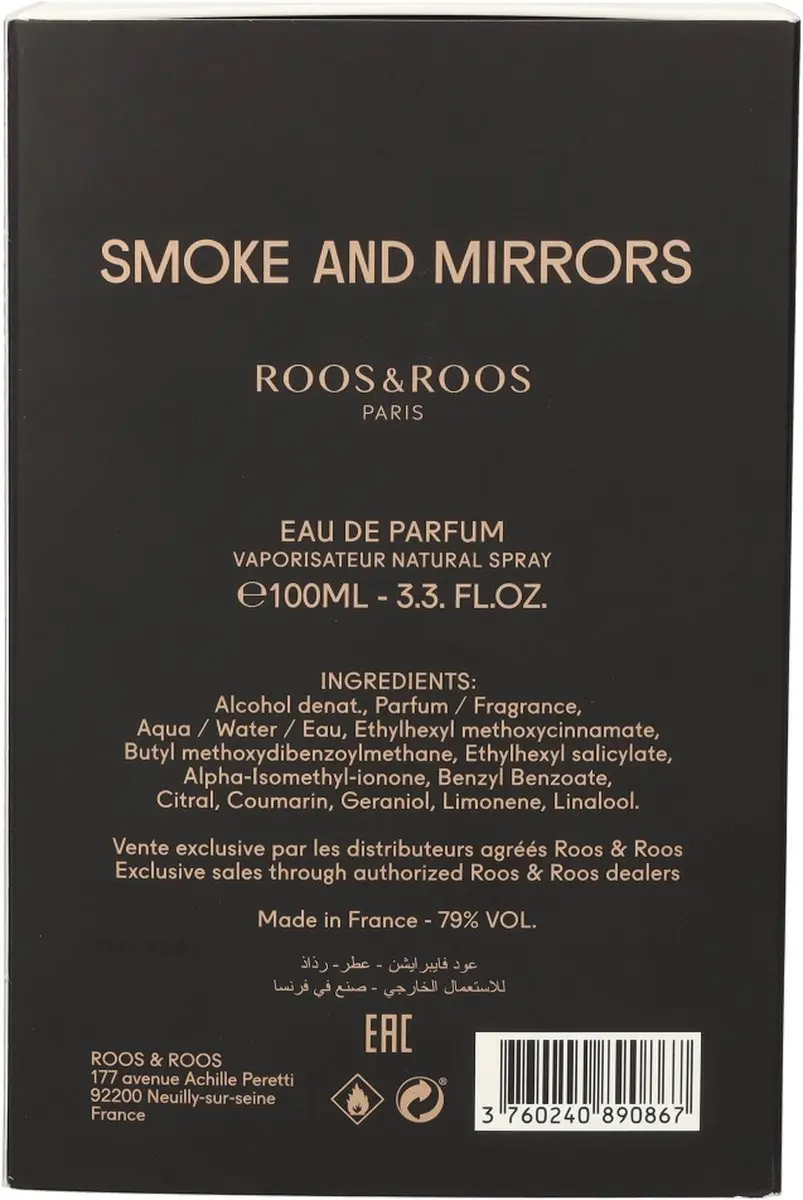 Roos & Roos The Orientals Smoke And Mirrors Eau de Parfum 100ml