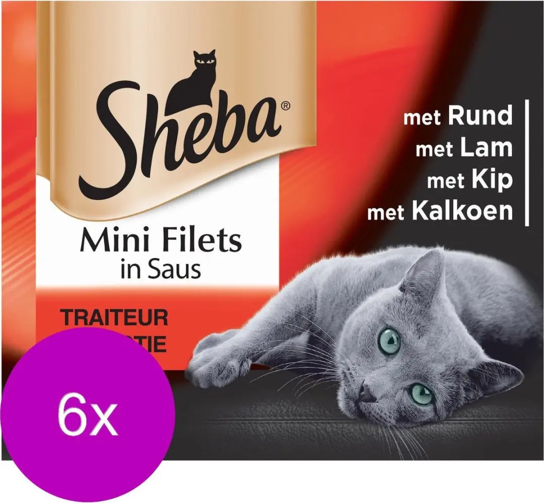 Sheba Multi-Pack Mini Filets Traiteur Pouch - 24 Stuks