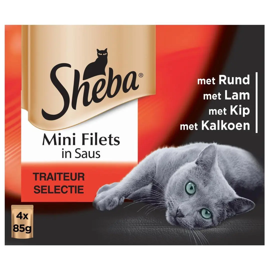 Sheba Multi-Pack Mini Filets Traiteur Kattenvoer - 4x85g - afbeelding 6 van 6