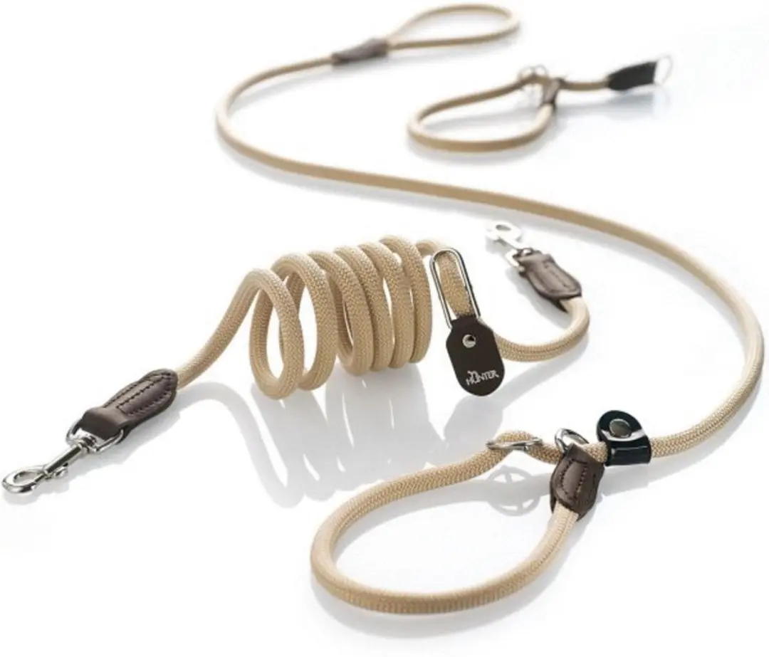 Hunter Retrieverlijn Stop Freestyle 8mm x 170cm - Beige
