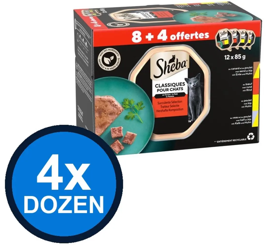 Sheba Classic Alu Paté Sel Multipack