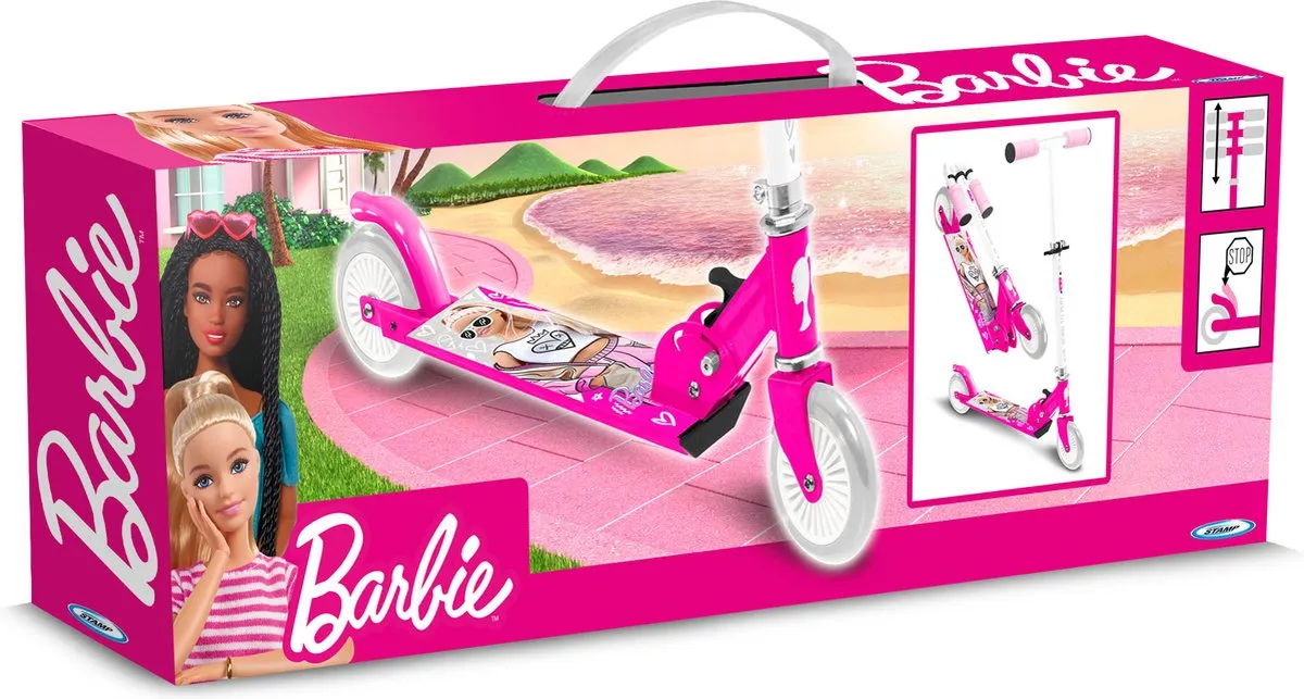 Barbie Inklapbare Step - 125mm - Roze/Wit