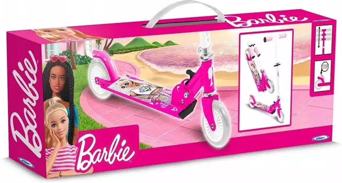 Barbie Inklapbare Step - 125mm - Roze/Wit