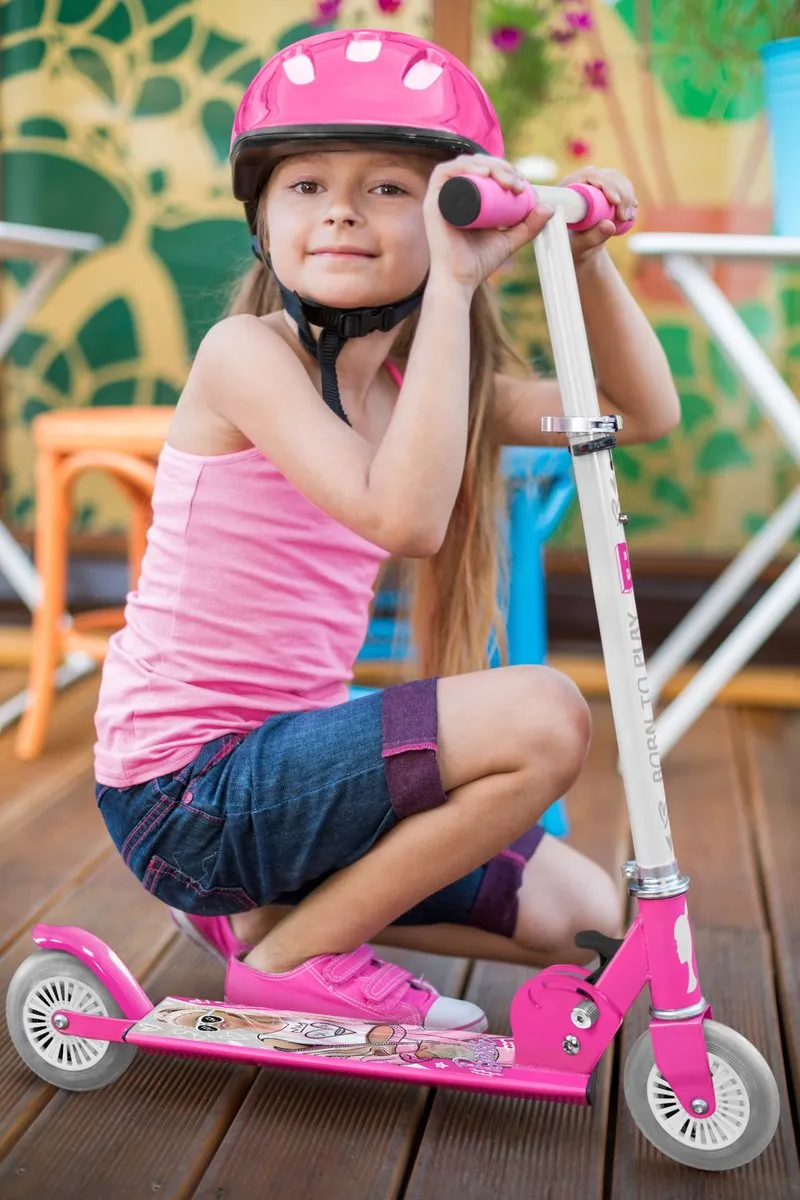 Barbie Inklapbare Step - 125mm - Roze/Wit
