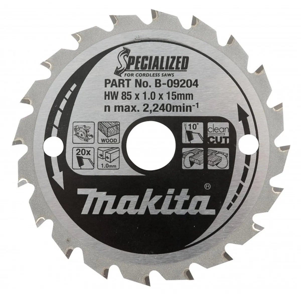 Makita B-40294 Cirkelzaagblad 136mm - Aluminium/Kunststof