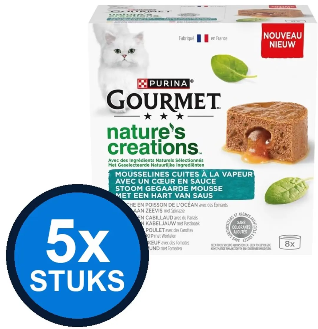 Gourmet Nature's Creations Zeevis Mousse met Saus 8x85g