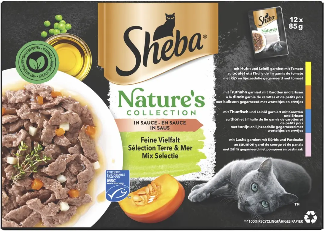 Sheba Nature's Collection Natvoer Mix Selectie - 12x85g