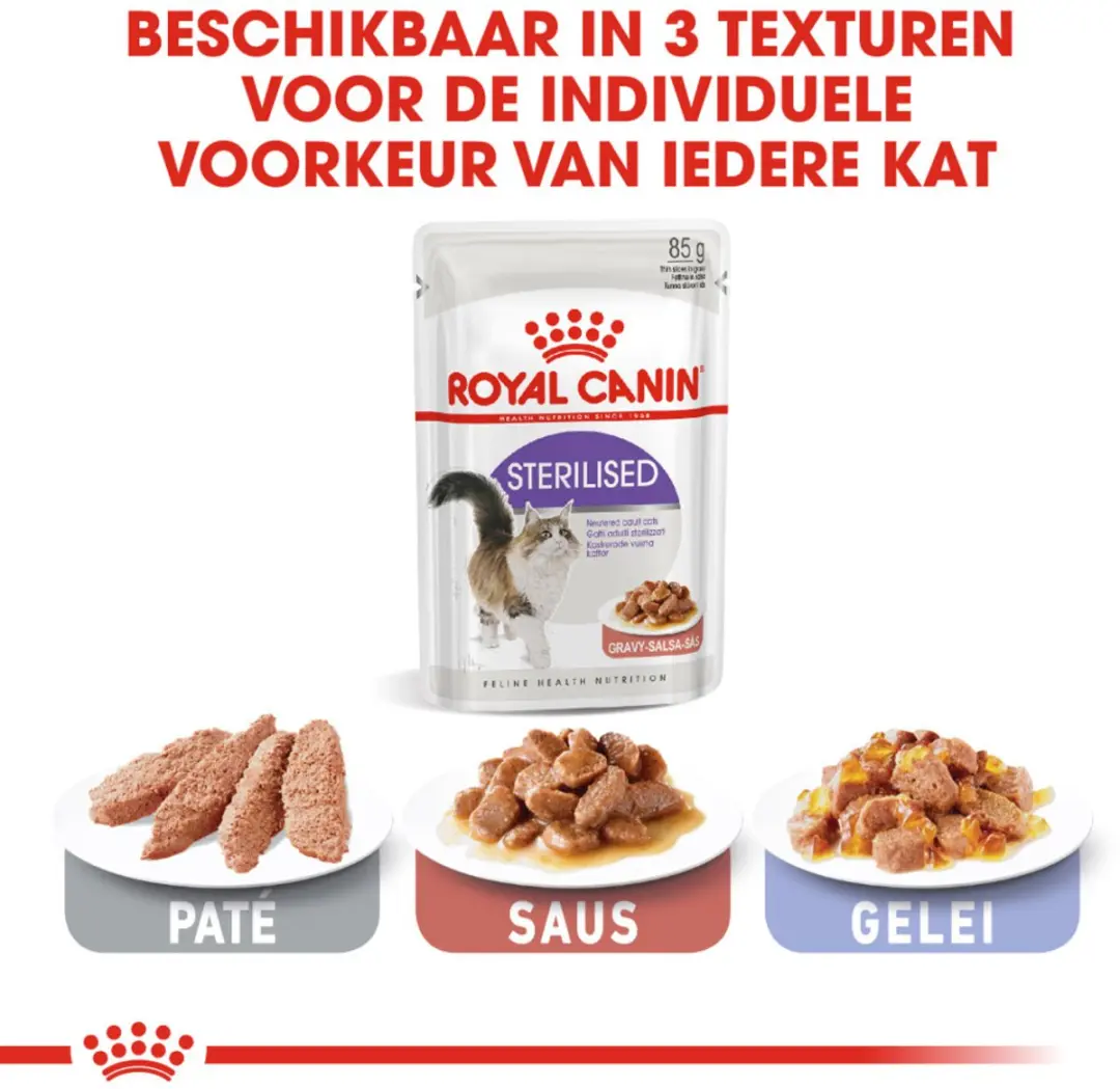 Royal Canin Sterilised Gravy Nat Kattenvoer - 48x85g