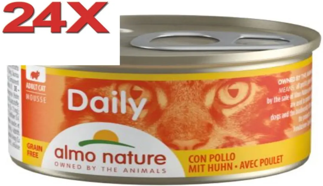 Almo Nature Dailymenu Kattenvoer Mousse Kip 24x85g