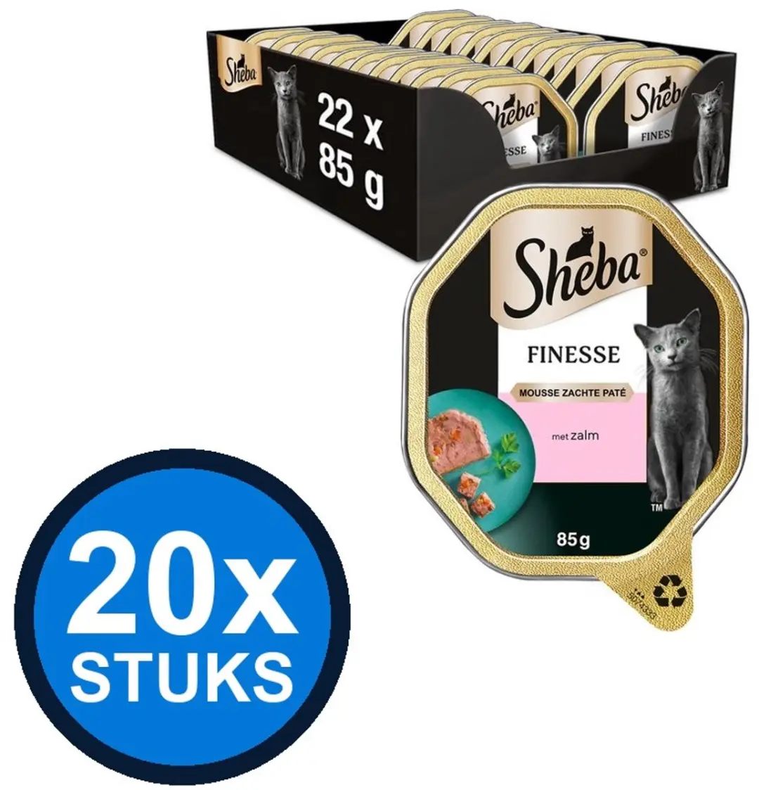 Sheba Finesse Mousse Zalm Kattenvoer Natvoer