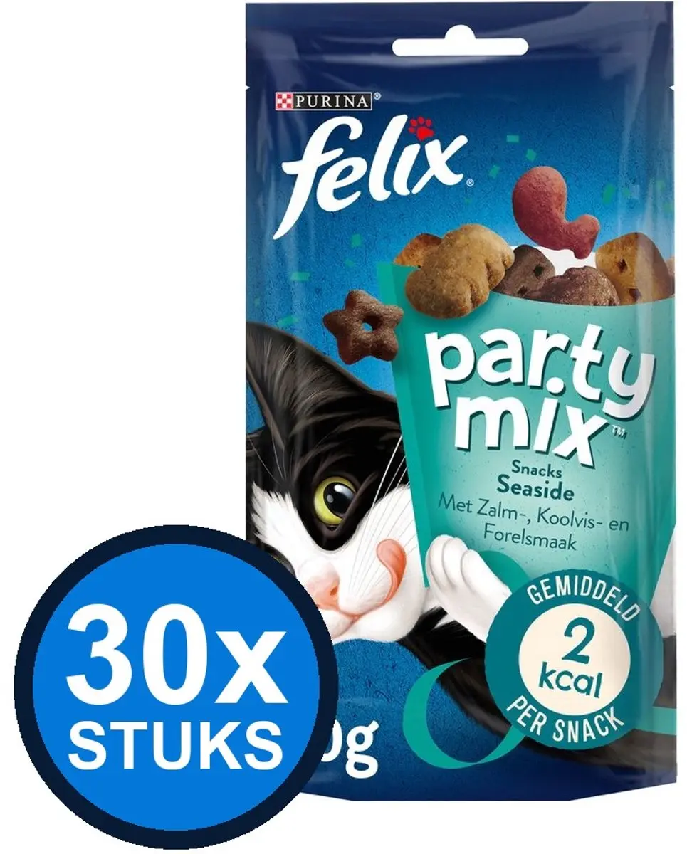 Felix Partymix Seaside Mix Katten Snacks 30x60g