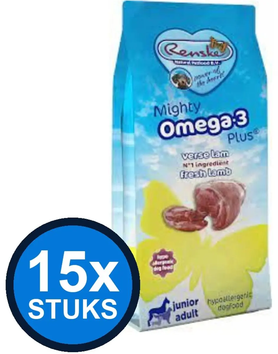 Renske Mighty Omega-3 Plus Lam 600g Hondenvoer
