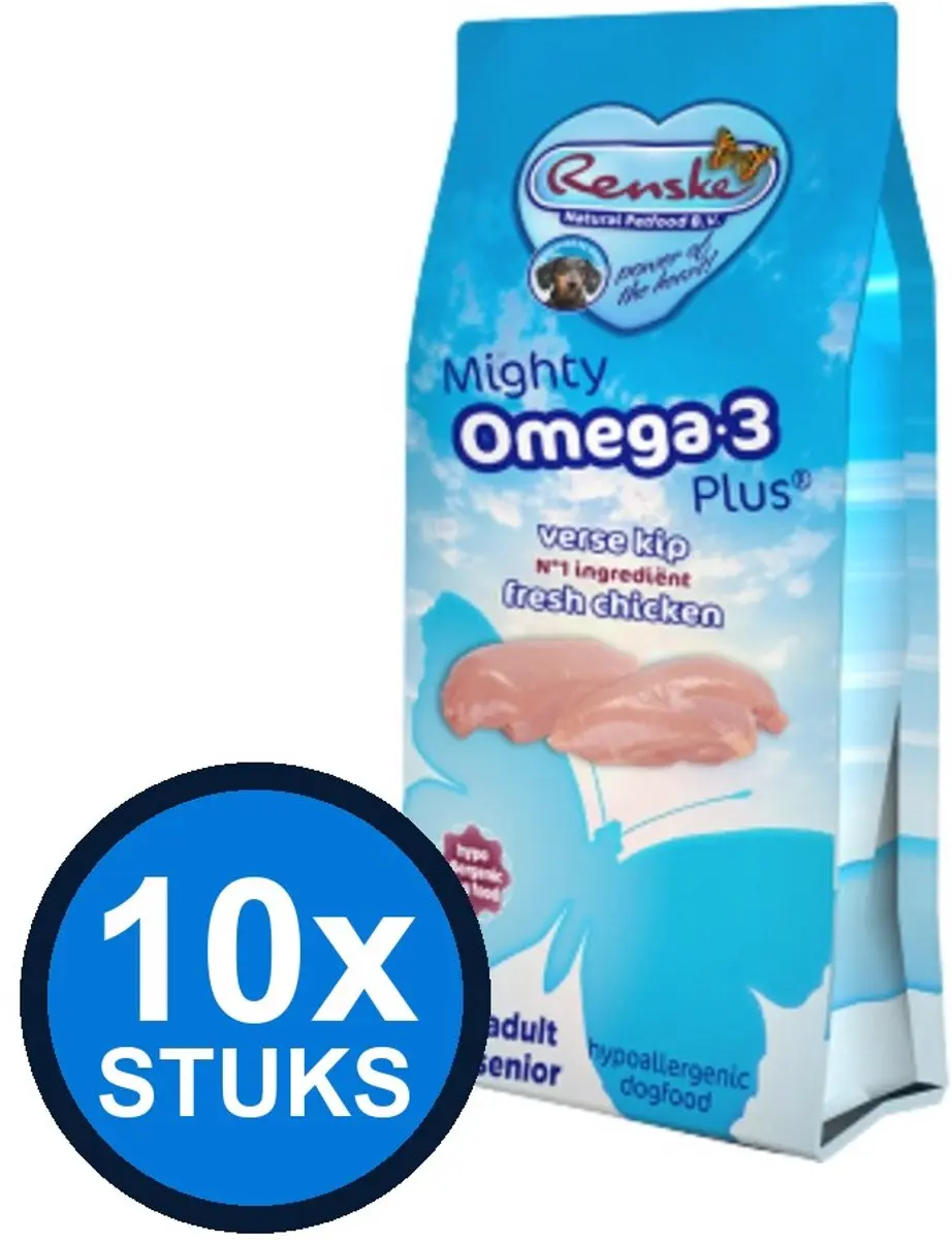 Renske Mighty Omega-3 Plus Kip 600g Hondenvoer