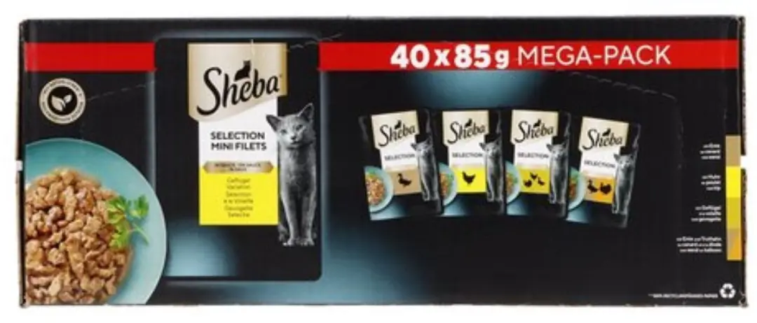 Sheba Mini Filets Gevogelte in Saus 40x85g