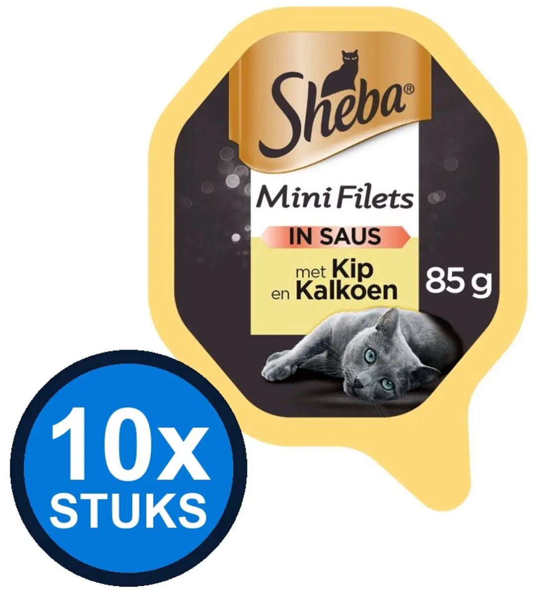 Sheba Mini Filets Kip & Kalkoen Natvoer - 10x85g
