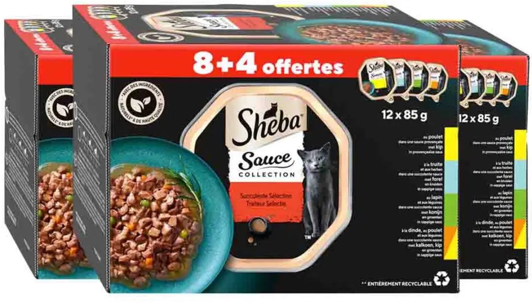 Sheba Nat Traiteur Selectie Multipack - 3x12x85g