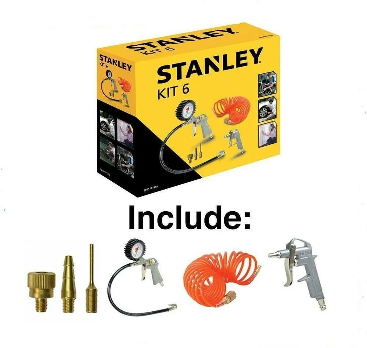 Stanley Luchtgereedschapset 6-delig W9045717STN