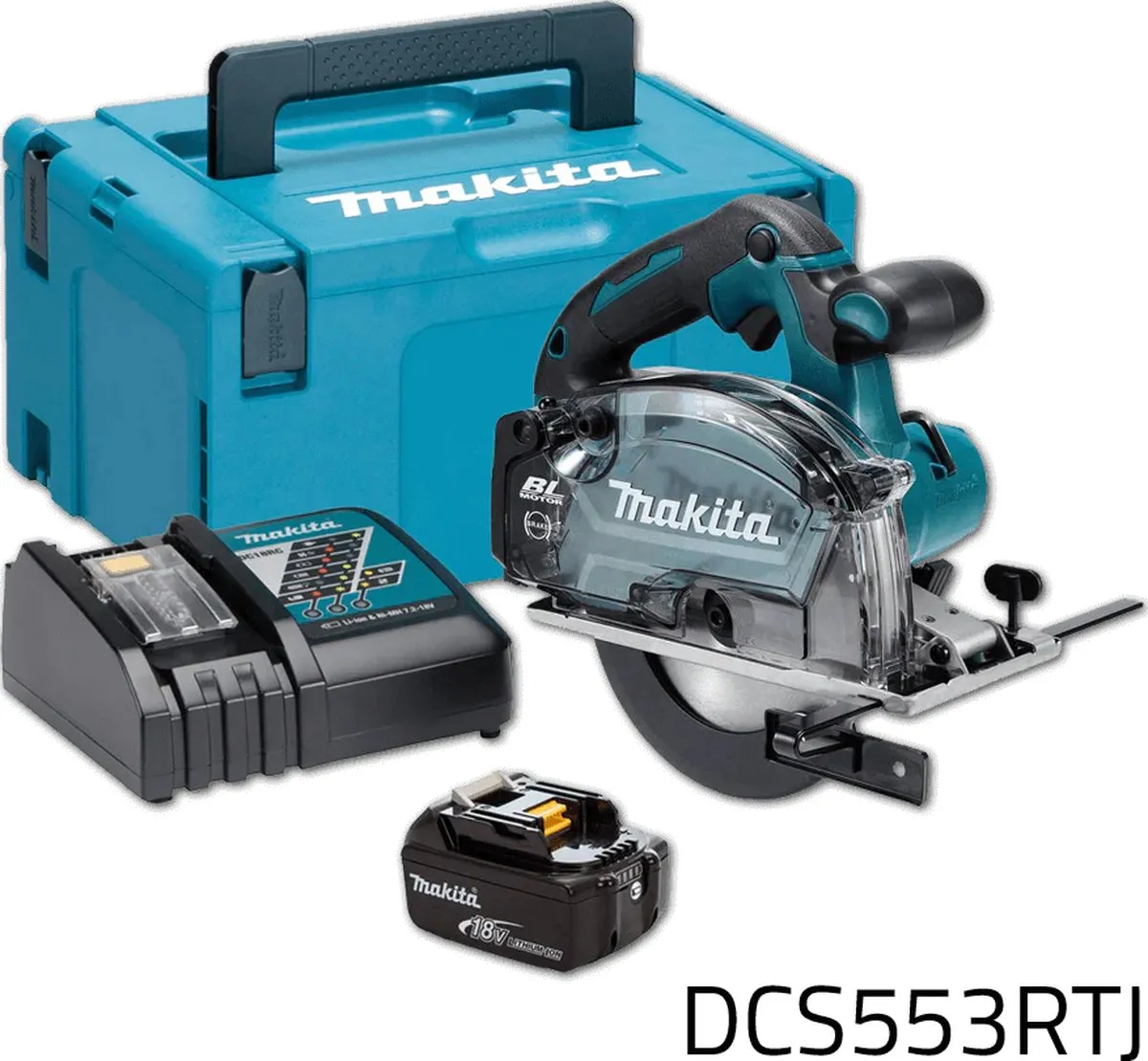 Makita DCS 553 RTJ Metaalcirkelzaag 18V 150mm