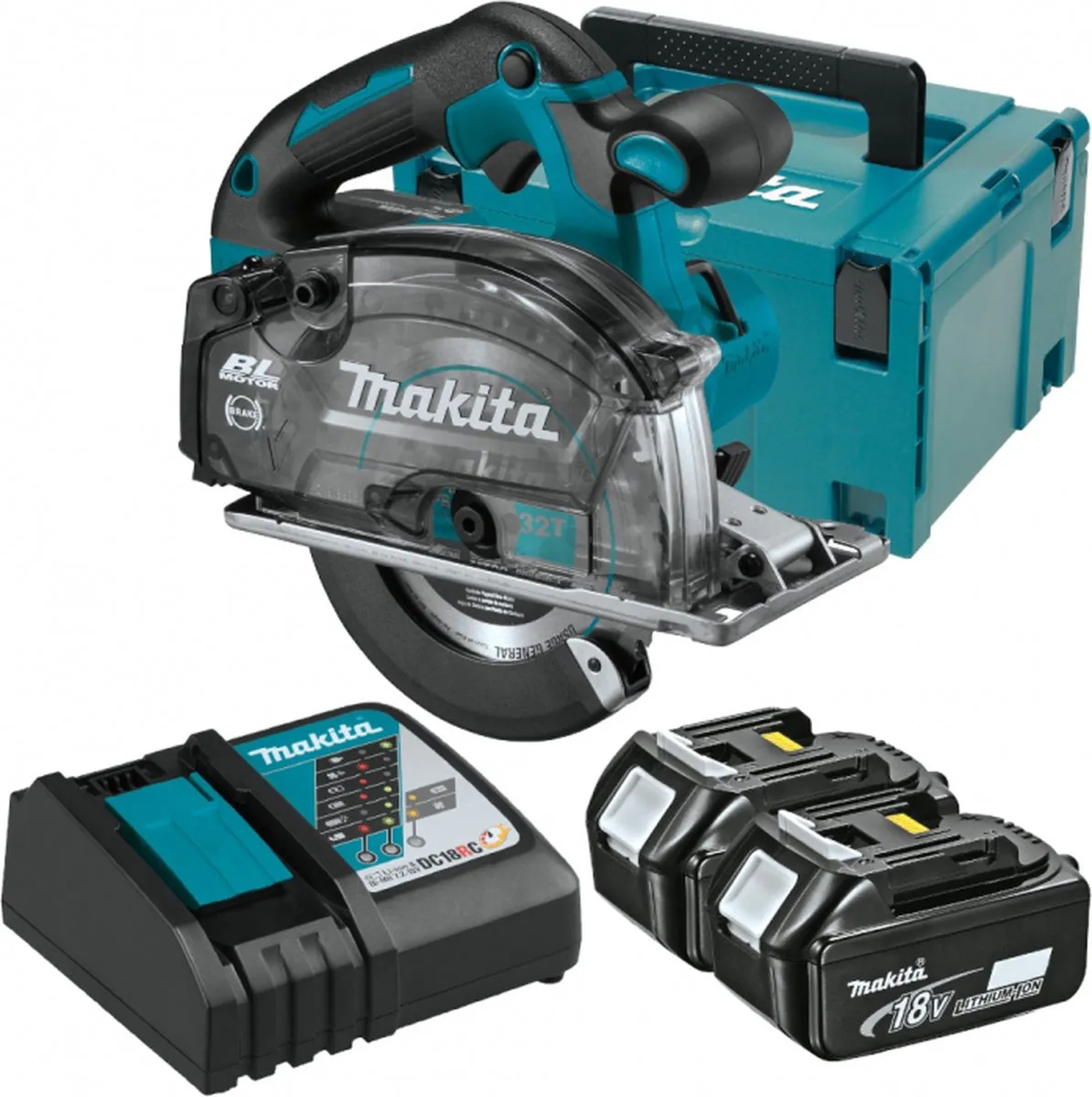 Makita DCS 553 RTJ Metaalcirkelzaag 18V 150mm - 2x 5.0Ah + Lader + Makpac - afbeelding 4 van 6