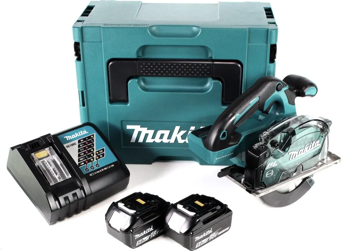 Makita DCS 553 RTJ Metaalcirkelzaag 18V 150mm - 2x 5.0Ah + Lader + Makpac - afbeelding 6 van 6