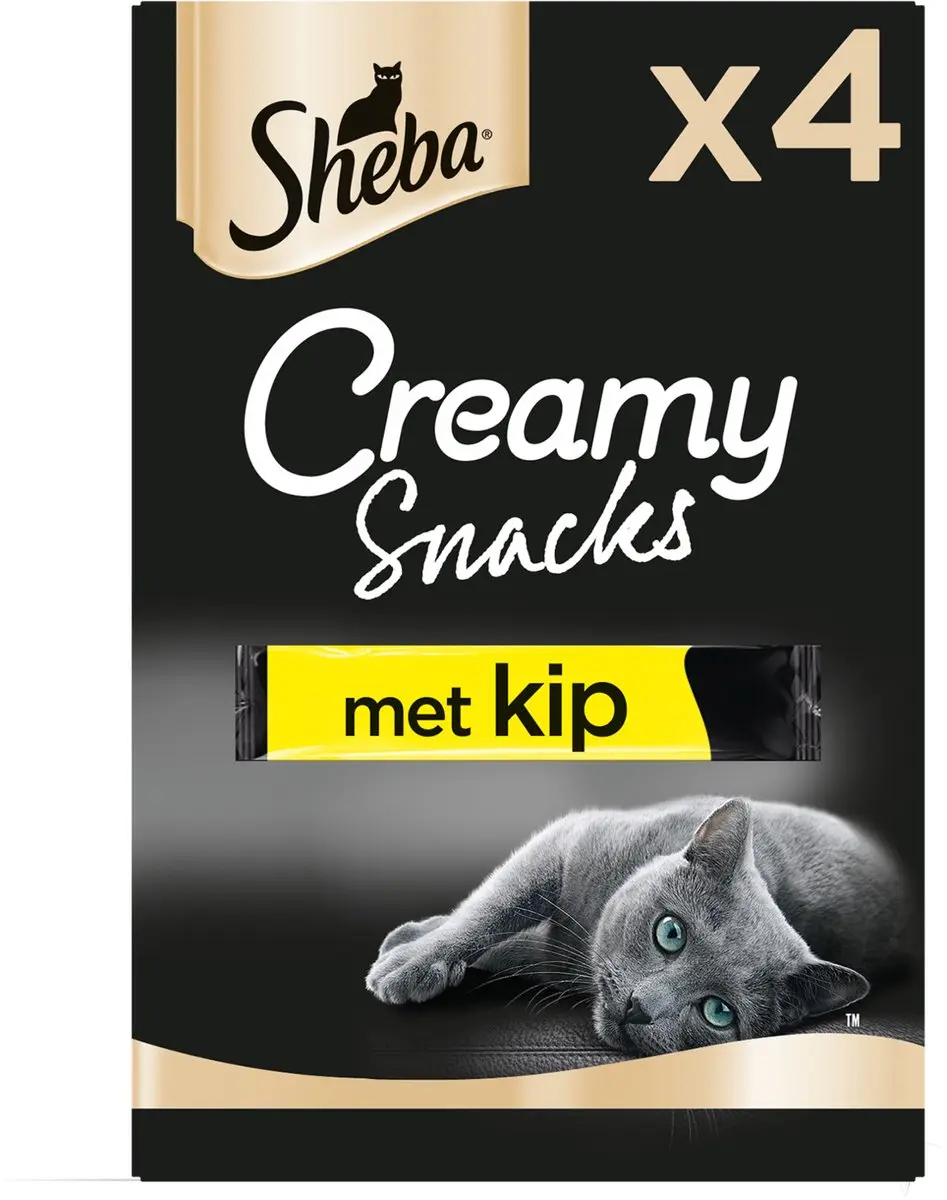 Sheba Creamy Snacks Kip 4 stuks