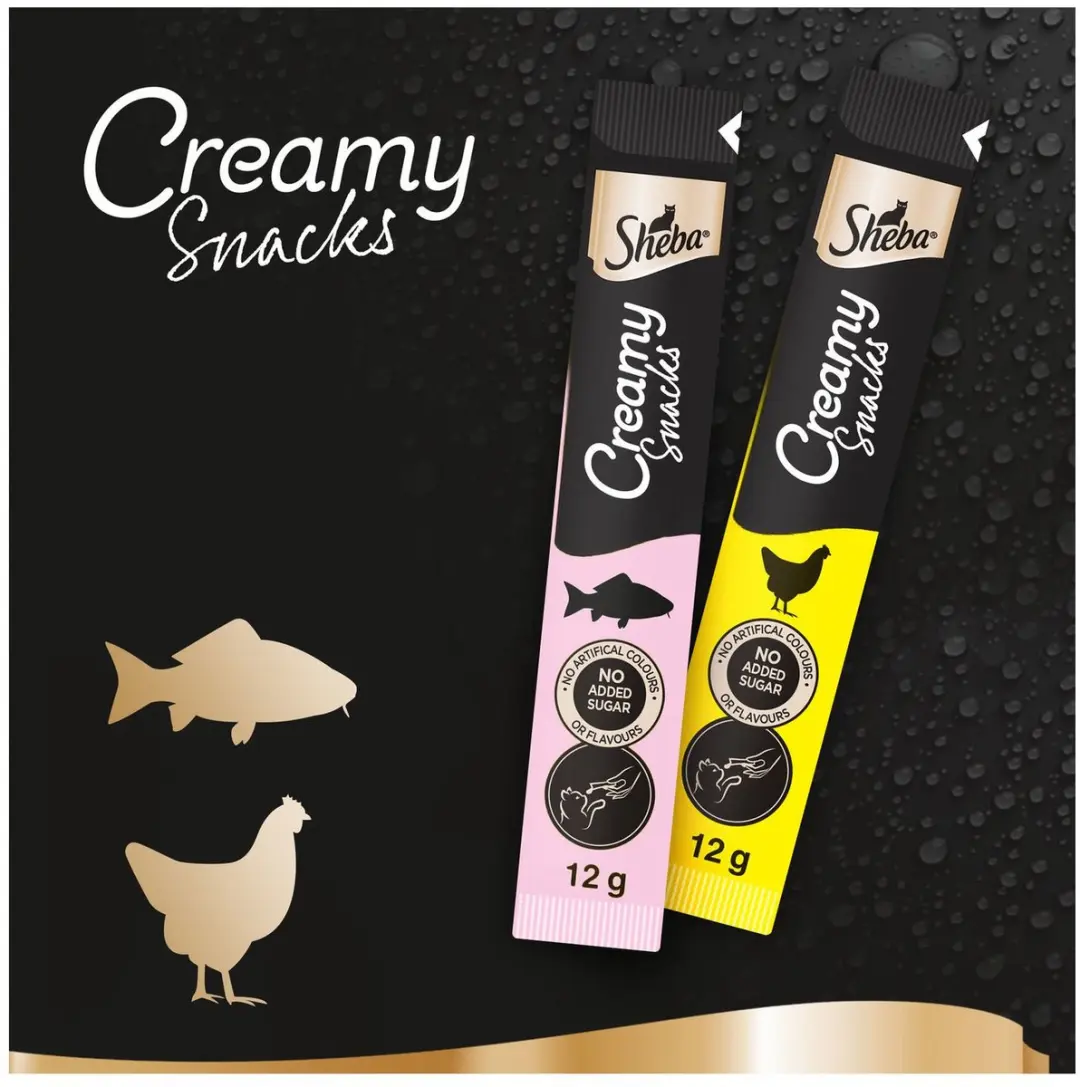 Sheba Creamy Snacks Kip 4 stuks