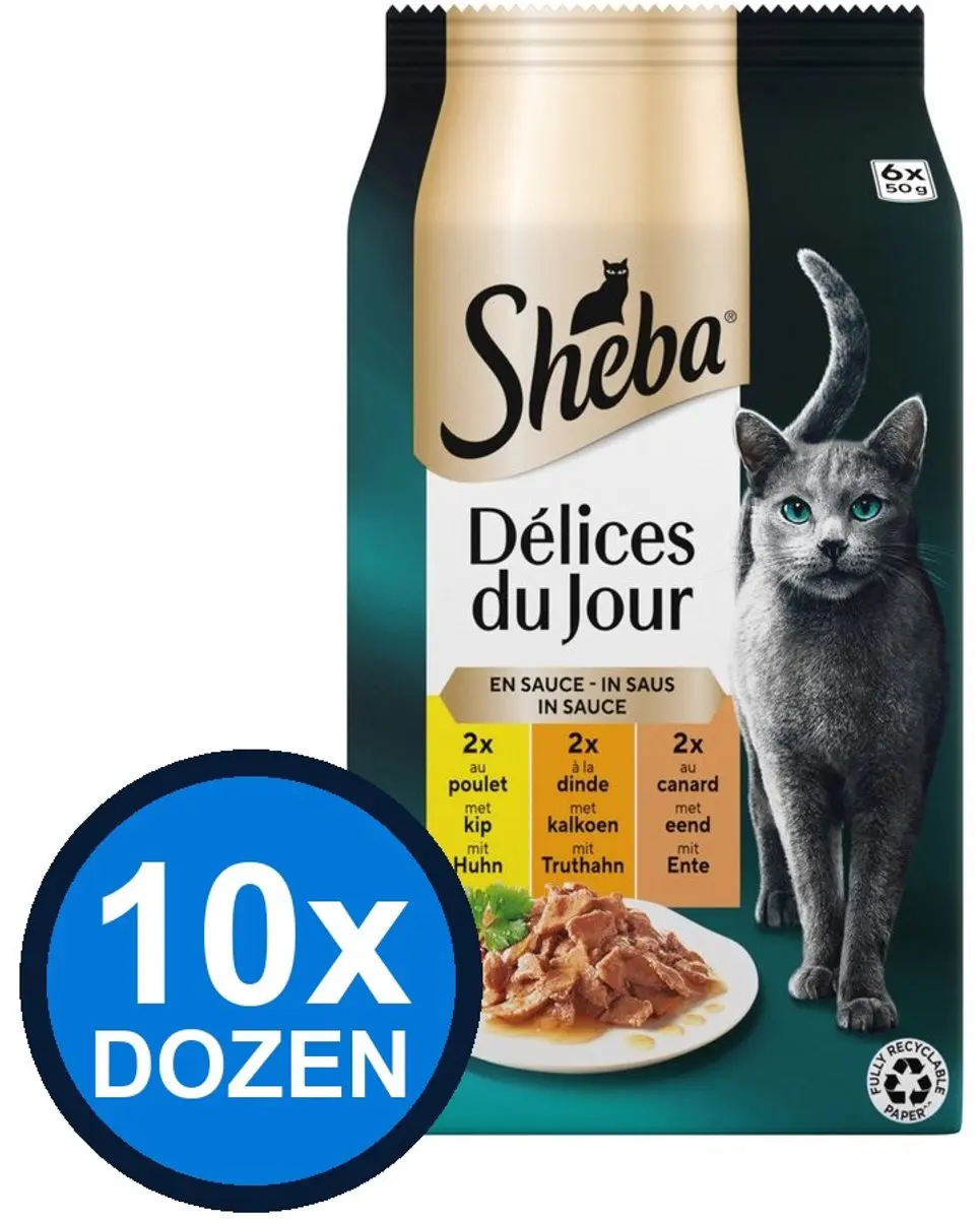Sheba Délices Du Jour Pouch Saus Gevogelte Sel