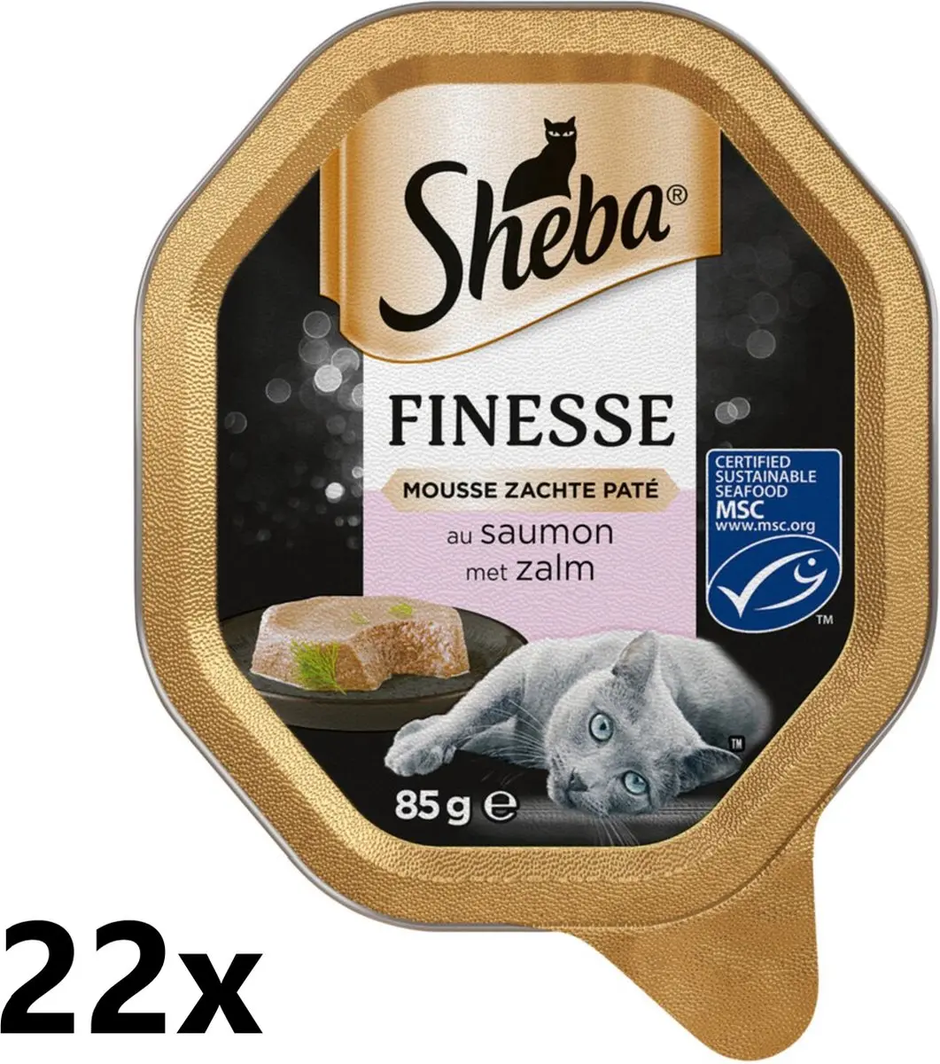 Sheba Alu Finesse Mousse Zalm 22x85g