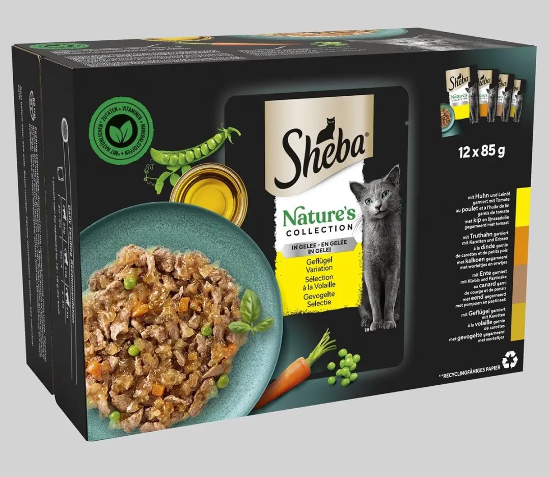 Sheba Nature's Collection Gevogelte In Gelei Maaltijdzakjes 12x85g