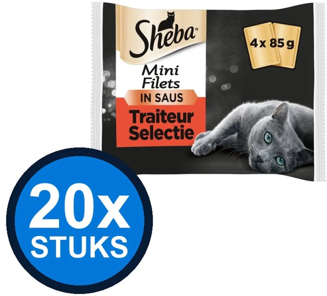 Sheba Mini Filets Pouch Saus Traiteur Sel 20x4x85g
