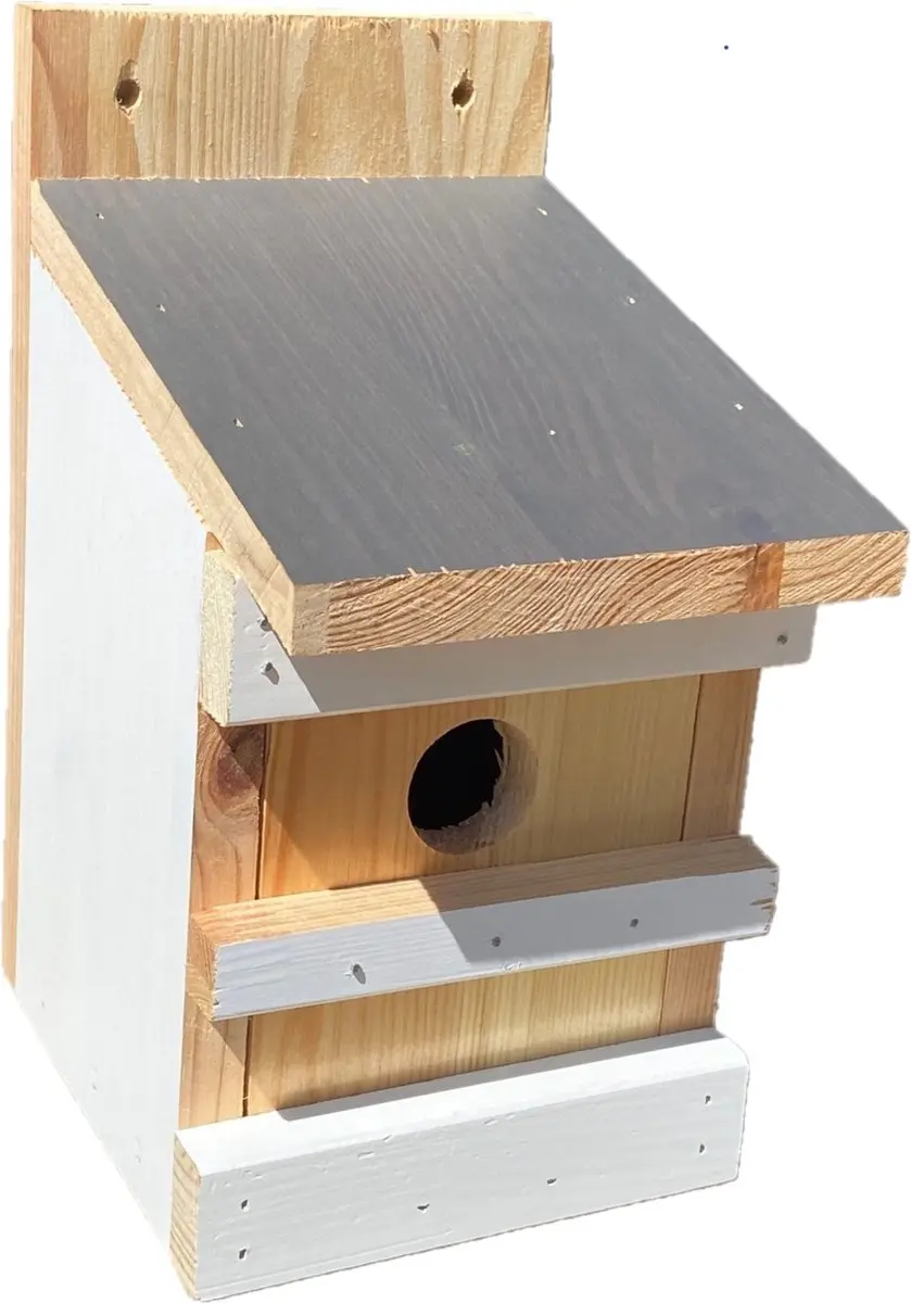 Vogelhuis- model 'TRENDY'- naturel- 1 stuk