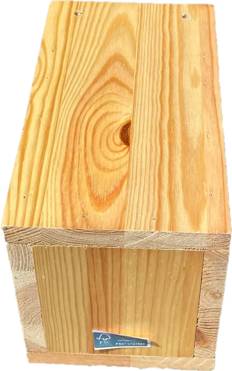 Vogelhuis- model 'TRENDY'- naturel- 1 stuk
