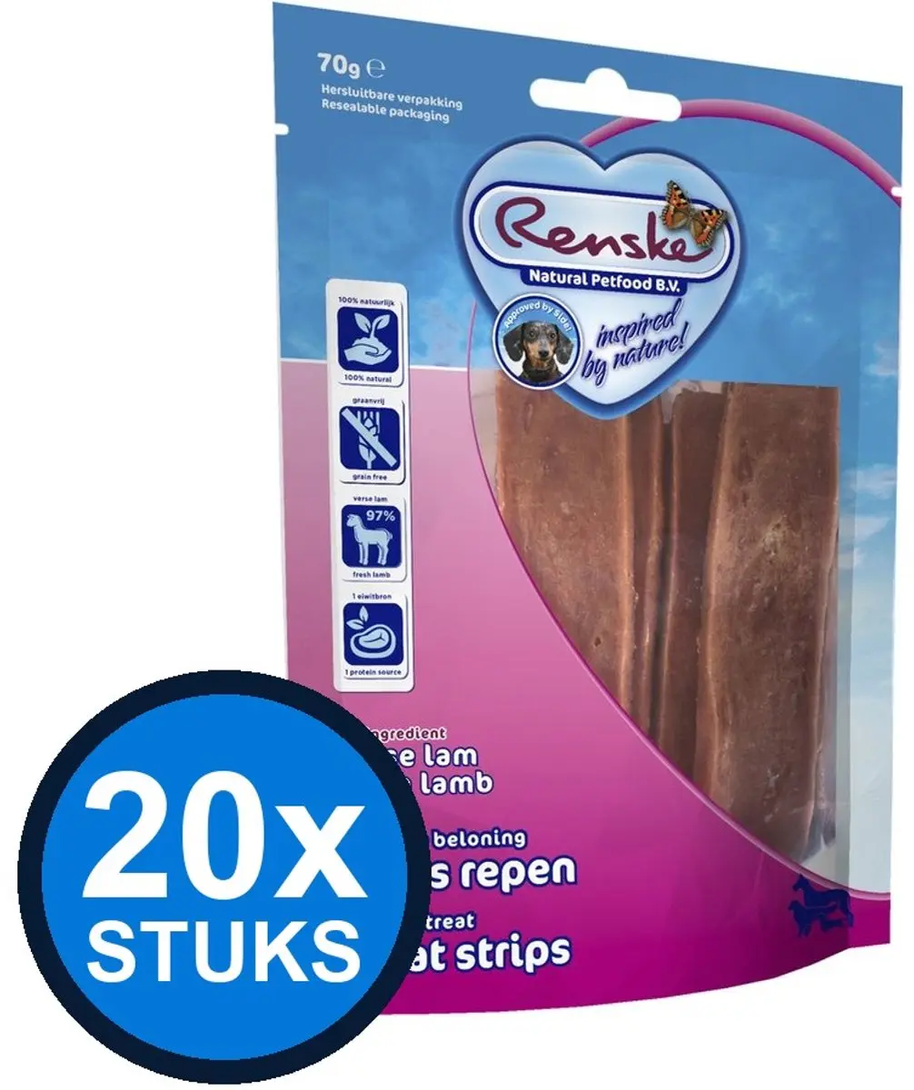 Renske Gezonde Beloning Lam 70g Hondenrepen