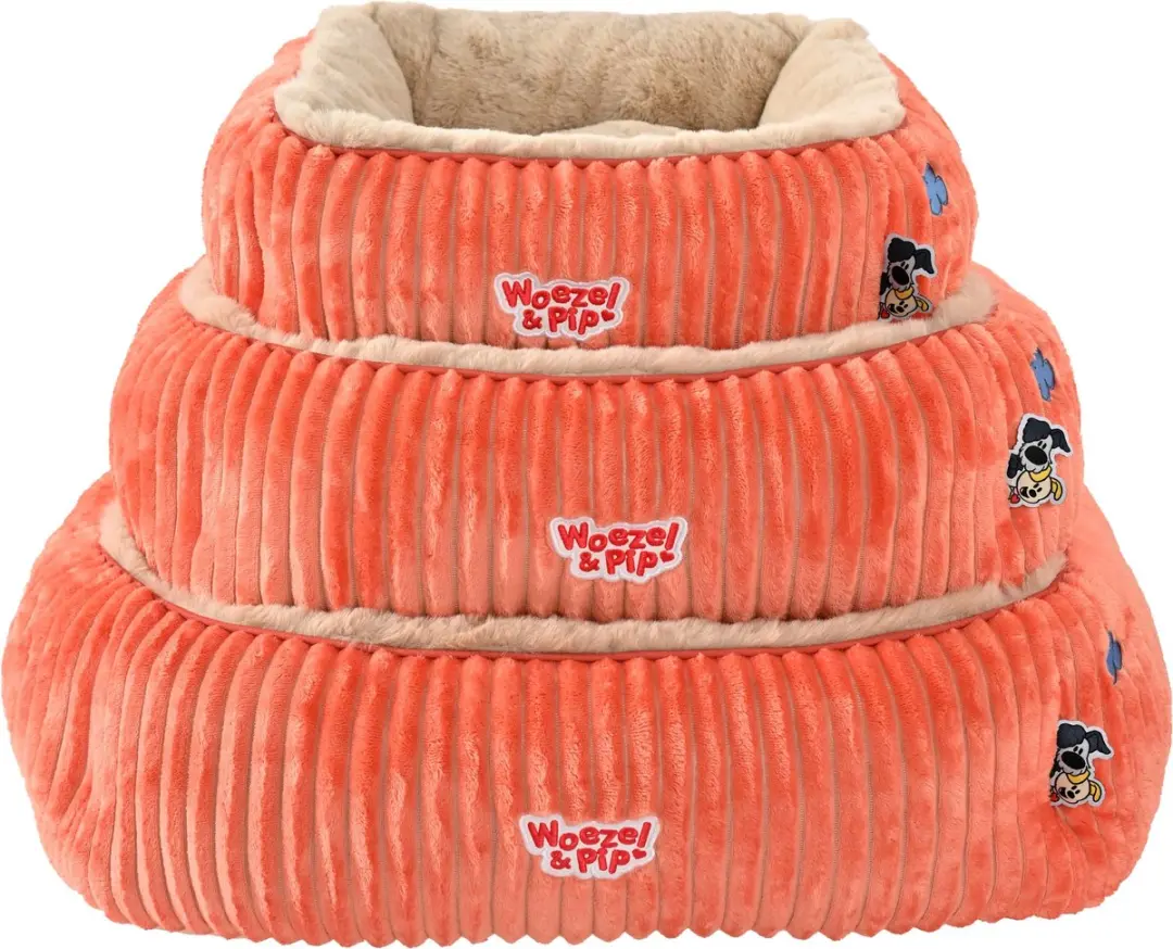 Woezel & Pip Hondenmand Corduroy Roze S