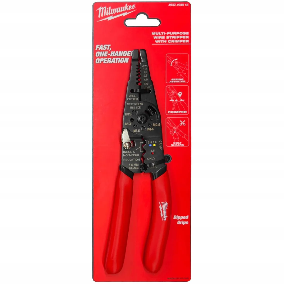 Milwaukee Multifunctionele Striptang & Krimptang 4932493816