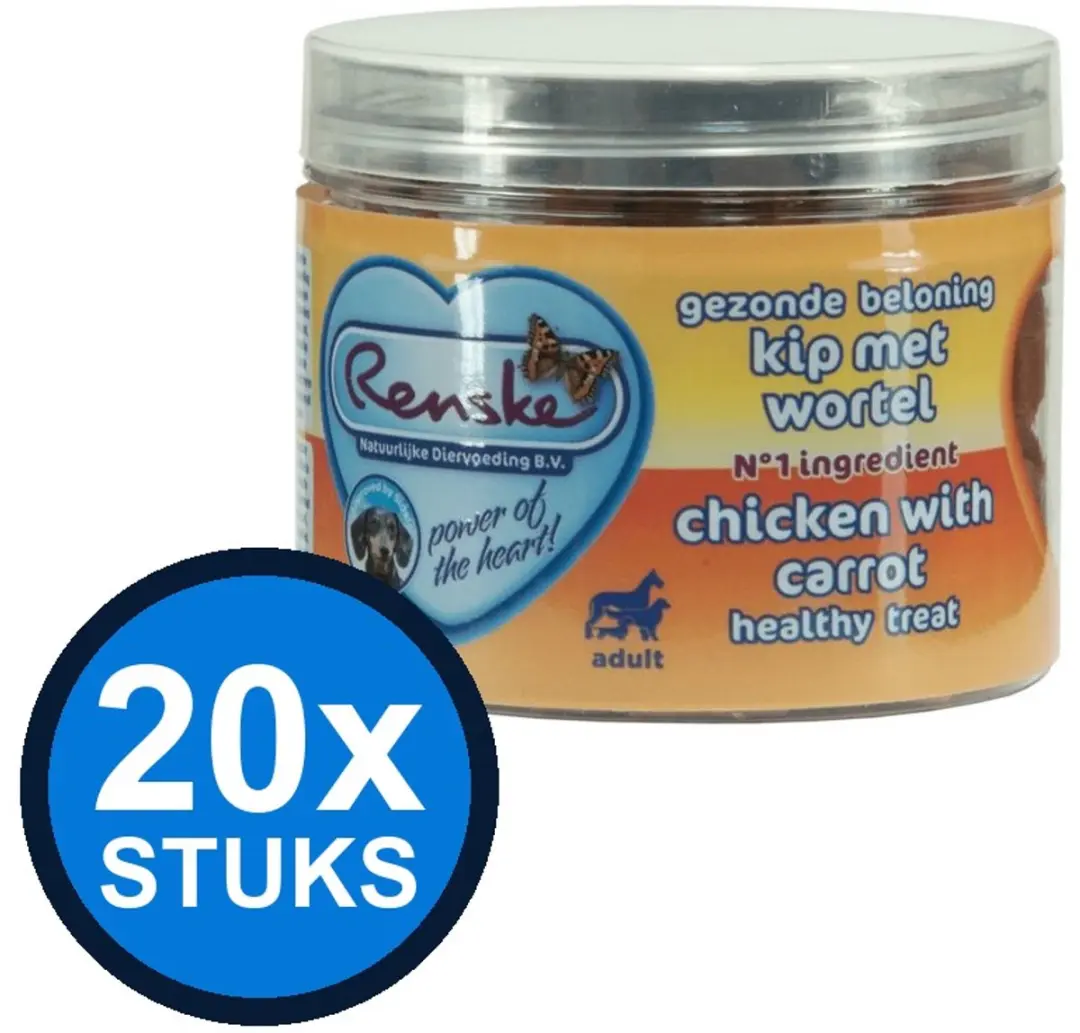 Renske Gezonde Beloning Mini Hartjes Honden Snacks 100g