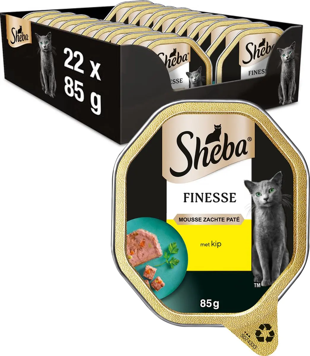 Sheba Finesse Mousse Kip - 22 Kuipjes 85g - afbeelding 6 van 6