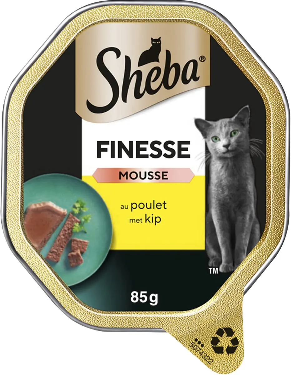 Sheba Finesse Mousse Kip - 22 Kuipjes 85g