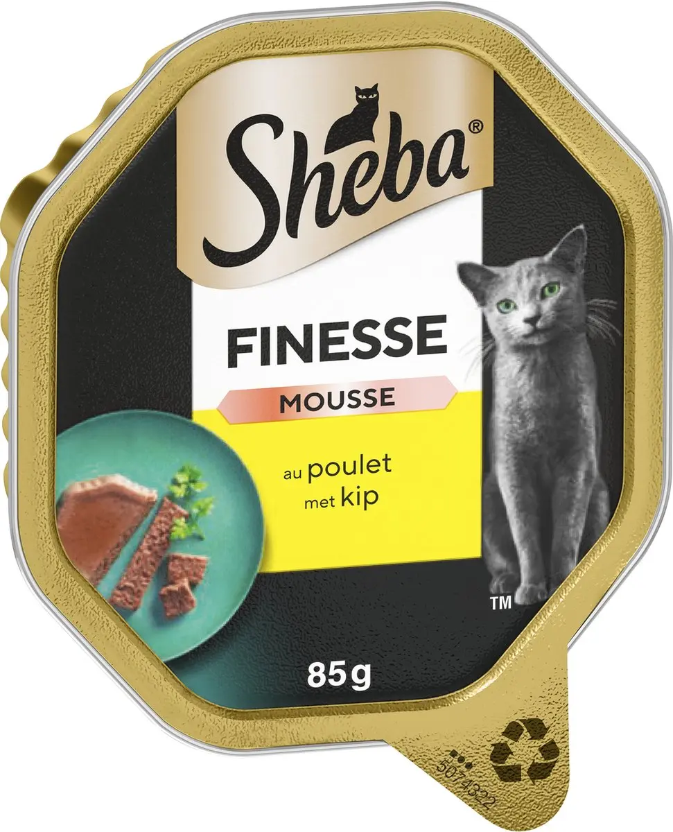 Sheba Finesse Mousse Kip - 22 Kuipjes 85g