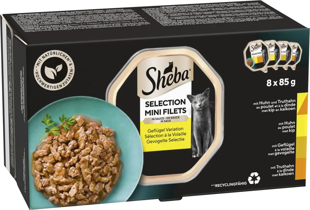 Sheba Mini Filets Gevogelte in Saus 32x85g
